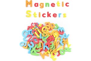 Magnetic Letters and Numbers for Children, OIHCAZ 105PCS Colorful Fridge Alphabet and Number Magnets, Magnetic Educational Toys for Kids Toddlers Learning Spelling Counting