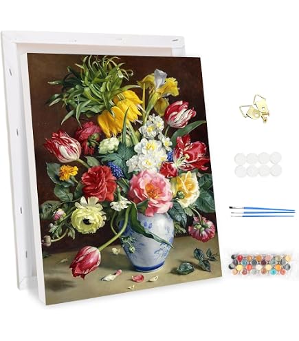 Kit Pittura Per Numeri KEYIFA Per Adulti - 30x40 Cm, Con Pennelli E Colori Acrilici, Fai Da Te Per Decorazione Casa