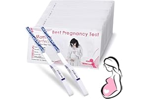 NAILPRETTY 20 pièces Tests de Grossesse Précoce, 10 mIU/mL test de précoce Grossesse, Test de grossesse ultra-sensible Résultats Précis, Détection Précoce Bandelettes, Emballé individuellement