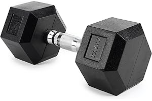 ‎TREXO TREXO Hantel 2,5 kg - 35 kg Hexagon Durable Gummierte Gusseisen für Krafttraining zu Hause mit Ergonomischen Griff Stabil und Vielseitig Hantel Hex
