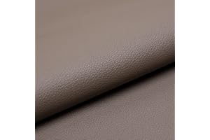 GIURI TESSUTI - BREMA Similpelle anti screpolatura - Tessuto al metro idrorepellente per arredo, tappezzeria interni, divani - Ecopelle Altezza 140 cm, 1 quantità = 100 cm (Tortora Scuro)