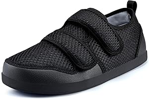 SISTTKE Zapatillas Diabéticos Hombre Mujer Sandalias de rehabilitación Extra Ancho Ligero Antideslizante Ajustable Cómodo Respirable Ortopédico Artritis Edema Zapatos para Caminar