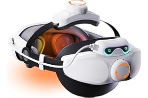 Noiposi Headstrap mit 10000mAh Batterie für Meta Quest 3s/3/Quest 2, Doppelknopf Elite Strap Ersatz, VR-Headset Zubehör Band verbesserter Support & Komfort & reduzierter Druck verlängerte Spielzeit