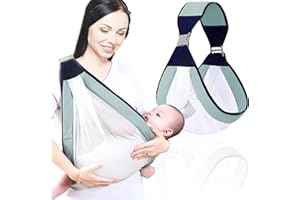 TOPJOWGA Baby Tragetuch, Babytrage Neugeborene, Verstellbare Babytrage, Atmungsaktive Babytrage Kleinkinder, Multifunktionale Babytrage, Tragehilfe Baby für Kleinkinder