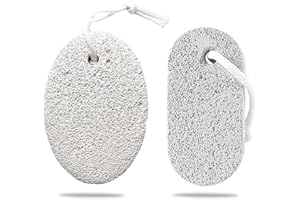 zoerbufan 2 Pezzi Pietra Pomice Naturale per Piedi e Mani, Lava Pedicure Tools Rimozione Del Callo Della Pelle Dura, Pietra per Pedicure(2 Dimensioni)