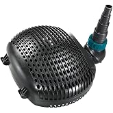 AquaForte EC-10000 Pond Filter Pump, 10 m&sup3;/h, 5 m Drive Height, 68 Watt, Black, Suitable for Freshwater and Salt Water, Suita