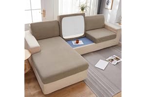 MTHGH Sofa Sitzkissenbezug,Stretch 4/3/2/1 Sitzer/L Form Samt Sofabezug Elastische Couch Kissenbezüge Husse Überzug Bezug Für Sofa Sitzkissen,A-160-190