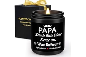 ‎KIYTARBOO Geburtstag Geschenk für Papa,Weihnachtsgeschenke für Männer, Lustiges Geschenk fürden Vater, Vatertagsgeschenke für Papa von Tochter und Sohn, Natürliches Soja Duftkerze Geschenk, Geschenke für Papa