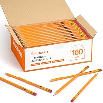 S & E TEACHER'S EDITION Bleistifte Nr. 2 – 200 Stück, Vorgespitzt, Mit Radiergummi