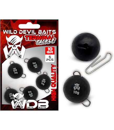 Wild Devil Baits Alpha Dropshot Hooks: 10 Ami Drop Shot Per Pesca Di Precisione (Persico, Luccio)