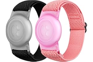YONGBB 2 Piezas Pulseras Elásticas AirTag Compatibles con AirTag Finder, Correa Protectora Ajustable Antipérdida para Rastreador GPS, Adecuada para Niños Personas Mayores