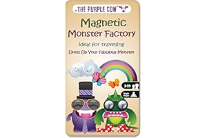 PC The Purple Cow PC771 The Purple Cow Monster Factory magnetyczna gra podróżna, fioletowa, S