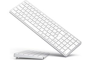 YIVANDI Clavier Bluetooth sans fil pour Mac OS – Disposition AZERTY, Touches ciseaux pour une frappe précise, Batterie rechargeable, Autonomie extra-longue, Compatible avec iMac/MacBook Pro/Mac Mini ou iPad
