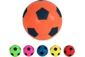 HTI Piłka nożna FunSport 20 cm | Wewnętrzna/zewnętrzna piłka z miękkiej gąbki | Graj w wiele gier przez wiele godzin zabawy | Odpowiedni dla dorosłych, chłopców i dziewcząt w każdym wieku