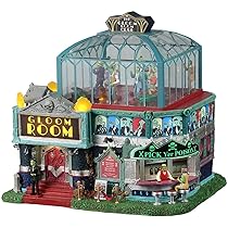 The Gloom Room Club Lemax - Casa Spooky Town Con Luci E Musica, Alimentazione 4.5V - Foto 4