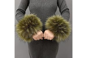 Katutude Polsino Polso in Pelliccia, Inverno Pelliccia Sintetica con Polsino Sintetica più Caldi Polsini da Stivale, Morbido Polsini Finta Pelliccia Volpe Finta per Peluche Accessorio Abbigliamento