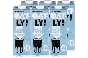 Oatly, Drink Vegetale all'Avena Arricchita, Bevanda Perfetta per la Colazione, Perfetto per Cucinare Pietanze Dolci o Salate, Ideale per il Momento della Colazione, 6 Brick da 1 LT