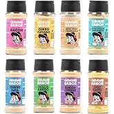 Gimme Sabor Gourmet Box &ndash; 8 Seasonings 100% Vegetables: Cured Cheese, Parmesan, Sour Cream &amp; Onion, Bacon, Bacon &amp; Cheese, Ro