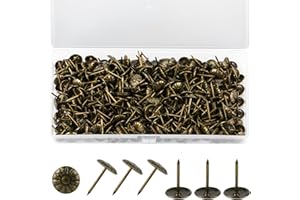 VARHHUXHA 320 Stück Polsternägel, Polster Reißzwecken, Möbel Nägel Vintage für Sessel, Möbel, Bett, Dekor Nägel - 11x17 mm (Grüne Patina)