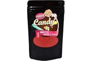 Hopser Food Fun saveur sucre | saveur FRAISE | sucre coloré pour barbe à papa, machines à barbe à papa, pop-corn, décoration, 1 x 200g