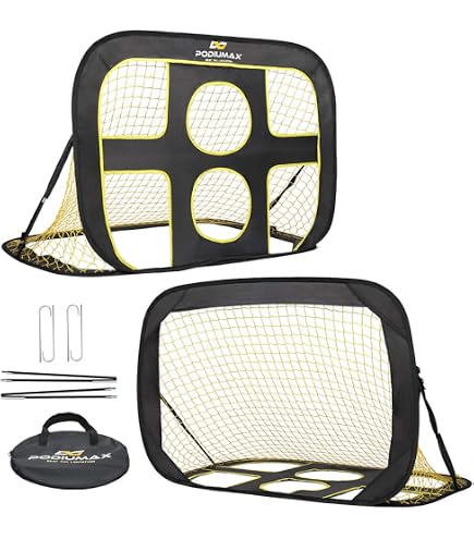Cawila Porte Da Calcio Pop-up 2 Pezzi – 125 Cm Larghezza, Montaggio Rapido, Con Picchetti E Borsa, Unisex - 4