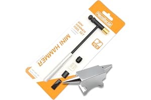 HemBorta® Piccola Incudine & Gioielli Martello Set di Attrezzi, con 490g Miniatura Doppio Corno Incudine e 1 Gioiellieri Martello, Artigianato Incudine e Martelli Set per Gioielli e Modellismo