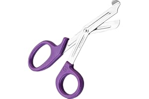 HIGHFITT AZN First Aid Scissors, Bandage Tough Cut Tuff-Cut Trauma Medical Shears for Nurses, Paramedics Doctors Students Theatre Hospitals, Veterinary, Firefighter, Rescue, Home and DIY (Purple)