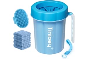 Tinioey Paw Cleaner for Dogs Medium Small Breed with Handle | Clean Muddy Paws | Dog Foot Cleaner Paw Washer for Dogs & Pets| Dog Feet Washer (Blue)
