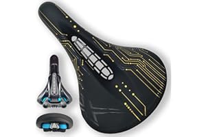 Wenbones Sella per Bicicletta Comoda, Sella Per Bici Ergonomico Impermeabile, Sella Bici Aspetto Tecnologico per Mountain Bike Sella Datto a Donne e Uomini Accessori Bike（nero）