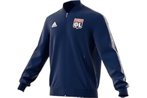 adidas Olympique Lyonnais Anthem Veste Homme, Dark Blue/White, FR : S (Taille Fabricant : S)