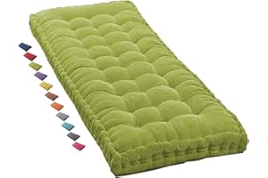 ILIEMAO Coussin pour Banc de Jardin Exterieur Coussin pour Banc 150 cm 180 cm 120x50 160 110x50 1 2 3 Places Interieur Coussins pour Chaises de Jardin 45/45 pour Canapé Chien Galette de Chaise(Green 1N,150x30