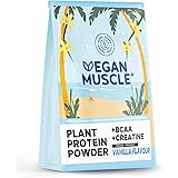 Proteine in Polvere - Vegan Protein Arricchite con BCAA e creatina monoidrata – Vaniglia - 600g - Aminoacidi Essenziali Pre w