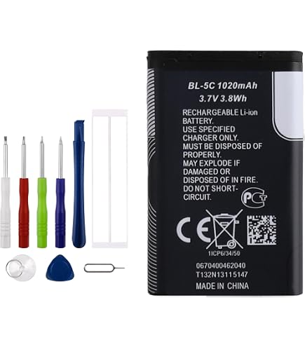 Batterie 3.7V Li-Ion Nokia Nokia Batterie D'origine Accu Batterie 2310, 2320, 2323 2330 C, 2355, 2600, 2610, 2626, 2700, 2710, 2730 C, 3100, 3109 C, 3110 C, 3110 Evolve, 3120 Téléphone Portable Nokia
