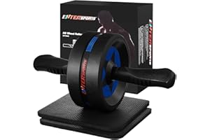 EnterSports Ab Rollers, Ab Trainer for Home with Two Knee Mats, Ab Wheel for Abdominal Muscle Training, Ab Exercise Wheels, Suitable for Beginners, Advanced and Professionals