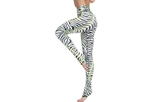 FLYILY Donna Leggings Sportivi Elastico Stampa Floreale Pantalone da Corsa da Donna Leggings a Vita Alta Pantaloni da Yoga Lunghi Elasticizzati