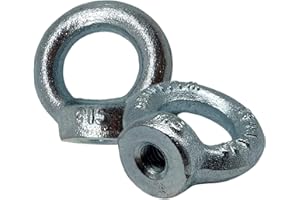DOJA BARCELONA DOJA Industrial | Occhiello Sollevamento | Femmina M6 | 12 Pezzi | Anelli Acciaio Galvanizzato per Sollevare Pesi | Golfare Femmina| Dadi Occhio Sollevamento | Uso: Catena Sollevamento, Sacco da Boxe