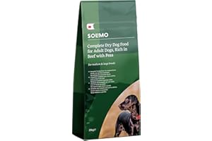 SOLIMO by Amazon Komplett Trockenfutter für ausgewachsene Hunde (Adult), Rindfleisch mit Erbsen, 20kg (1er-Pack)