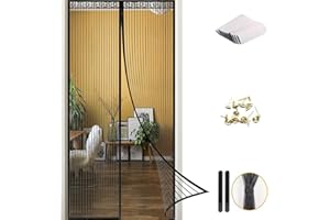 MAY HUANG Magnetyczna moskitiera do drzwi, 210 x 100 cm Magnetyczna moskitiera, magnetyczna moskitiera balkonowa, łatwa instalacja na balkon, taras, salon, ciche otwieranie i zamykanie (90 x 210)