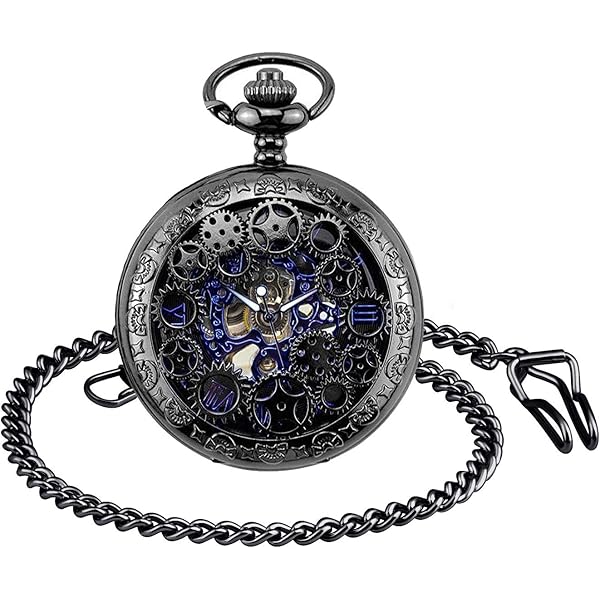 Orologio Da Tasca Meccanico Uomo - Design Vintage Con Catena, Numeri Romani