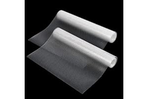 AYESY 2 rolki maty do szuflad, nieklejące się maty do szuflad kuchennych, wodoszczelna mata z tworzywa EVA, do lodówki, możliwość przycięcia, 2 rolki