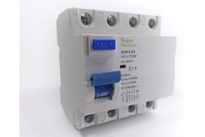 BOGAS ELECTRONICS Interruptor Diferencial 40A, 4P Trifásico (3P+N), Clase A SI Super Inmunizado (30mA)