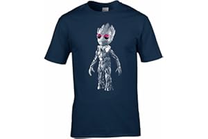 UKPrintwear DJ Baby Groot Standing Headphones + Sun Glasses T Shirt