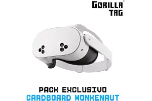Meta Quest 3S 128 GB | Realidad Virtual sin Cables — Pack Gorilla Tag Cardboard Monkenaut — Exclusivo de Amazon