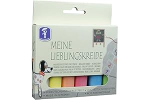 Feuchtmann 657.5000 - MEINE LIEBLINGSKREIDE, 6 Stangen, hochwertige Kreide für Straße und Tafel, brilliante Farben für kreatives Spielen, ab 3 Jahren geeignet