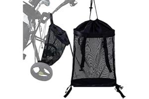JISADER Mesh Golfwagen Tasche, Golf Push Cart Tasche, Netz-Golfwagen-Aufbewahrungstasche, Golf Cart Organizer, Push Cart Mesh Storage Bag, Trolley Rückseite Aufbewahrungstasche für Golfspieler