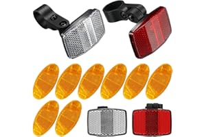 KINETICKRAFT 12 Pièces Catadioptre Velo, Réflecteur de Vélo Avant Et Arrière Blanche Rouge Réflecteur de Rayons de Roue de Vélo, pour Améliorer la Sécurité de la Conduite de Nuit, Adaptés à Tout Type pour Vélos