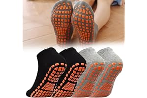 EODKSE Calze Antiscivolo Pilates Yoga Balletto Danza Fitness, Uomo e Donna, 2 Paia, per Trampolino, Fitness, Yoga e casa, per Allenamento in Ospedale e a casa