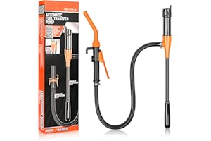 Bomba de Transferencia de Batería, GuKKK Bomba de Transferencia Portátil, Bomba de Trasiego de Combustible, Bomba de Trasiego Eléctrica con Boquilla Reguladora de Flujo