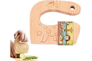 MaNeaz Motif De Cerf Couteau En Bois Pour Enfants Formes Mignonnes Couteau Cuisine Enfant Ustensiles De Cuisine Enfant Coupe Legumes Pour Couper Et Cuire Des Fruits Ou Légumes