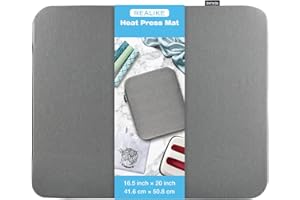 REALIKE Tappetino per pressa a caldo per Cricut Easy Press Tappetino protettivo resistente al calore per macchine Cricut per ferro HTV su progetto per trasferimento di isolamento (16X20)